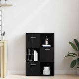 Book Cabinet/Room Divider Black Oak 60.5x30x90cm Engineered Wood 862473