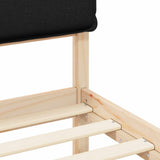 Bed Frame with Upholstered Headboard Black 180 x 200 cm 877821