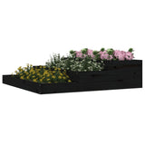 Planter Black 107x107x27 cm Solid Wood Pine 823917