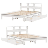 Bookcase Bed without Mattress White 120x200 cm Solid Wood Pine 3309813