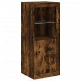 Sideboards with LED Lights 3 pcs Smoked Oak Engineered Wood 3209104