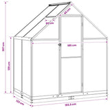Garden Greenhouse with Door Anthracite 183.5 x 123 x 207 cm 42036859