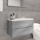 Sink Cabinet with Built-in Basin Grey Sonoma Engineered Wood 3120343