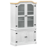 Display Cabinet White 103.5 x 42 x 180 cm Solid Pine Wood 42024945