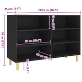 Sideboard Black 103.5x35x70 cm Engineered Wood 806032