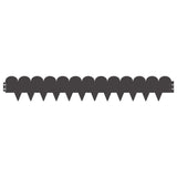 Lawn Edging 30 pcs 103 x 15 cm Steel Black 8008646