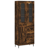Highboard Smoked Oak 69.5x34x180 cm Engineered Wood 3198678