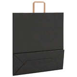 Paper Bags 250 pcs with Handles Black 45x17x48 cm 4101877