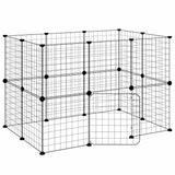 20-Panel Pet Cage with Door Black 35x35 cm Steel 3114037