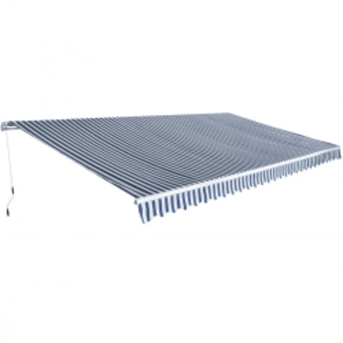 Folding Awning Manual Operated 600 cm Blue/White 276352