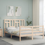 Bed Frame without Mattress Double Solid Wood 3194936