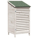 Garden Shed with Roof White 59 x 56 x 113.5 cm Solid Fir Wood 42033453