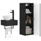 Bathroom Furniture Set 2 pcs Black 33 x 34.5 x 100 cm 3406094