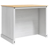 Kitchen Trolley 2 pcs White and Honey Wax 112 x 77 x 91.5 cm 3425383