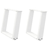 Coffee Table Legs U-Shaped 2 pcs White 50x cm Steel 4012765