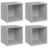 TV Cabinets 4 pcs Concrete Grey 37x35x37 cm Engineered Wood 805512