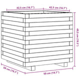 Garden Planter 50x50x49.5 cm Solid Wood Pine 847353