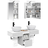 Bathroom Cabinet Set 5 pcs White Engineered Wood 3406271