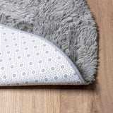 Shaggy Rug High Pile NAVARRA Light Grey 200x200 cm Polyester 4102922