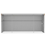 Wall-mounted Garden Shed Brown 118x382x178 cm Galvanised Steel 316232