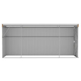 Wall-mounted Garden Shed Brown 118x382x178 cm Galvanised Steel 316232