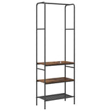 Clothes Rack Smoked Oak 60 x 30 x 171 cm Engineered Wood 868459