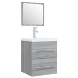 Sink Cabinet with Built-in Basin Grey Sonoma Engineered Wood 3114169