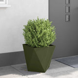 Planter 2 pcs Olive Green 40 x 40 x 40 cm Steel 883829