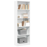 Bookcase White 60x24x176 cm Engineered Wood 857821