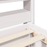 Bed Frame without Mattress White 140x200 cm Solid Wood Pine 3307123