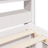 Bed Frame without Mattress White 120x200 cm Solid Wood Pine 3307126