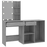 LED Dressing Table with Cabinet Grey Sonoma Engineered Wood 3120186