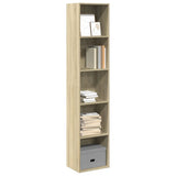 Bookcase Sonoma Oak 40x30x189 cm Engineered Wood 857887
