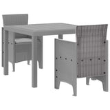 Garden Dining Set 3 pcs Light Grey Polypropylene 3378689