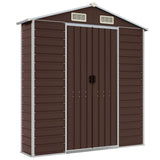 Garden Shed Brown 191x980x198 cm Galvanised Steel 3188274