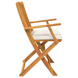 Folding Chair 4 pcs White 49 x 57.5 x 92cm Solid Acacia wood 3329123
