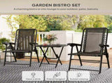 Three-Piece Garden Table and Chair Set - Black T3398P323786
