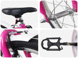 Kids Bike 24 Inches for 8-12 Years Old Pink White 42009239
