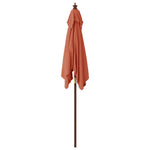 ZNTS Garden Parasol with Wooden Pole Terracotta 198x198x231 cm 363188