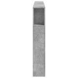 LED Headboard Concrete Grey 200 cm Engineered Wood 837368