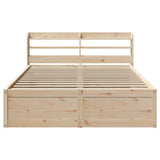 Bed Frame with Headboard 120x200 cm Solid Wood Pine 3307086