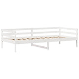 Daybed with Drawers without Mattress White 90x200 cm Solid Wood 3302048