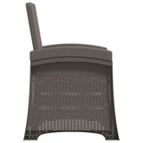 Reclining Garden Chair Rattan Look Light Grey PP 8011995