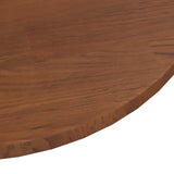 Round Table Top Dark Brown 60x1.5 cm Treated Solid Wood Oak 342968