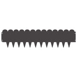 Lawn Edging 10 pcs 103 x 25 cm Steel Black 8008693