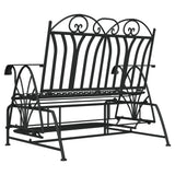 Glider Bench Black Steel Medium Glider Bench Rectangular 318833