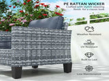 Single Rattan Armchair, with Cushions - Light Grey T3398P324020