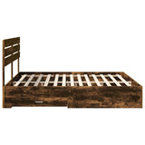 Bed Frame with Drawer with Headboard Manual Engineered Wood 3411618