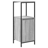 Bathroom Furniture Set with Shelf 5 pcs Grey 76.5 x 35 x 95 cm 3328372
