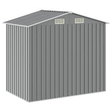 47103 Garden Shed with Rack Grey 205x130x183 cm Iron